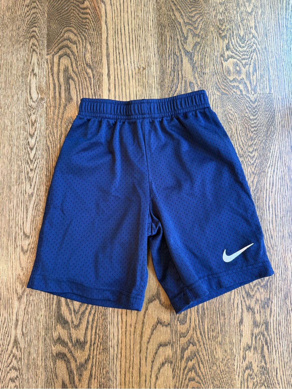 Nike Kids Royal Blue Athletic Mesh Shorts with White Swoosh